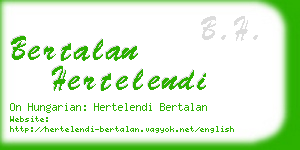 bertalan hertelendi business card